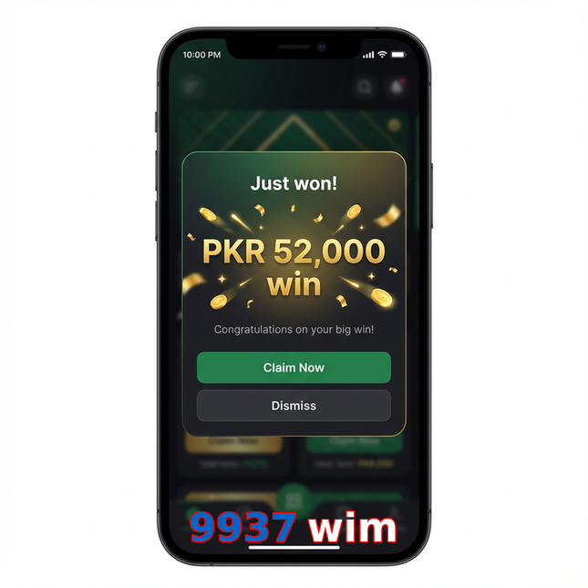 Main screen of 9937 Wim win page for PK players